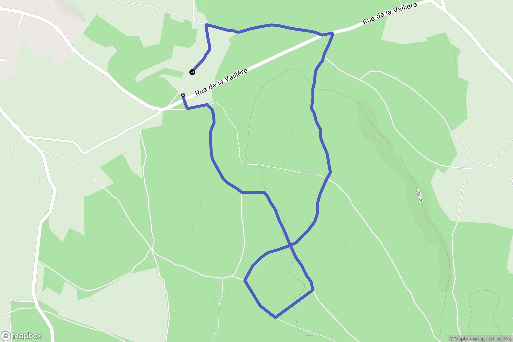 Leyment : carte du parcours de randonnée - France