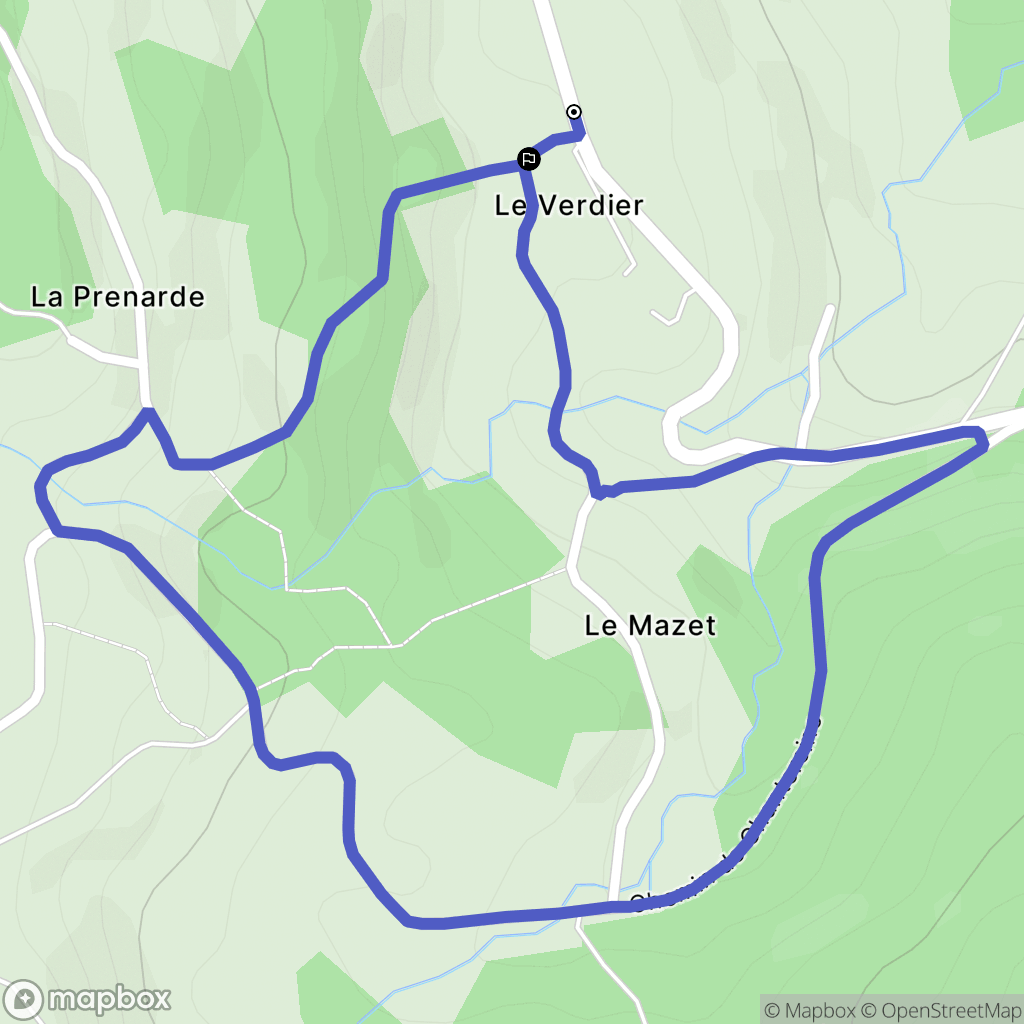 Saint-Jean-Soleymieux : carte du parcours de randonnée - France