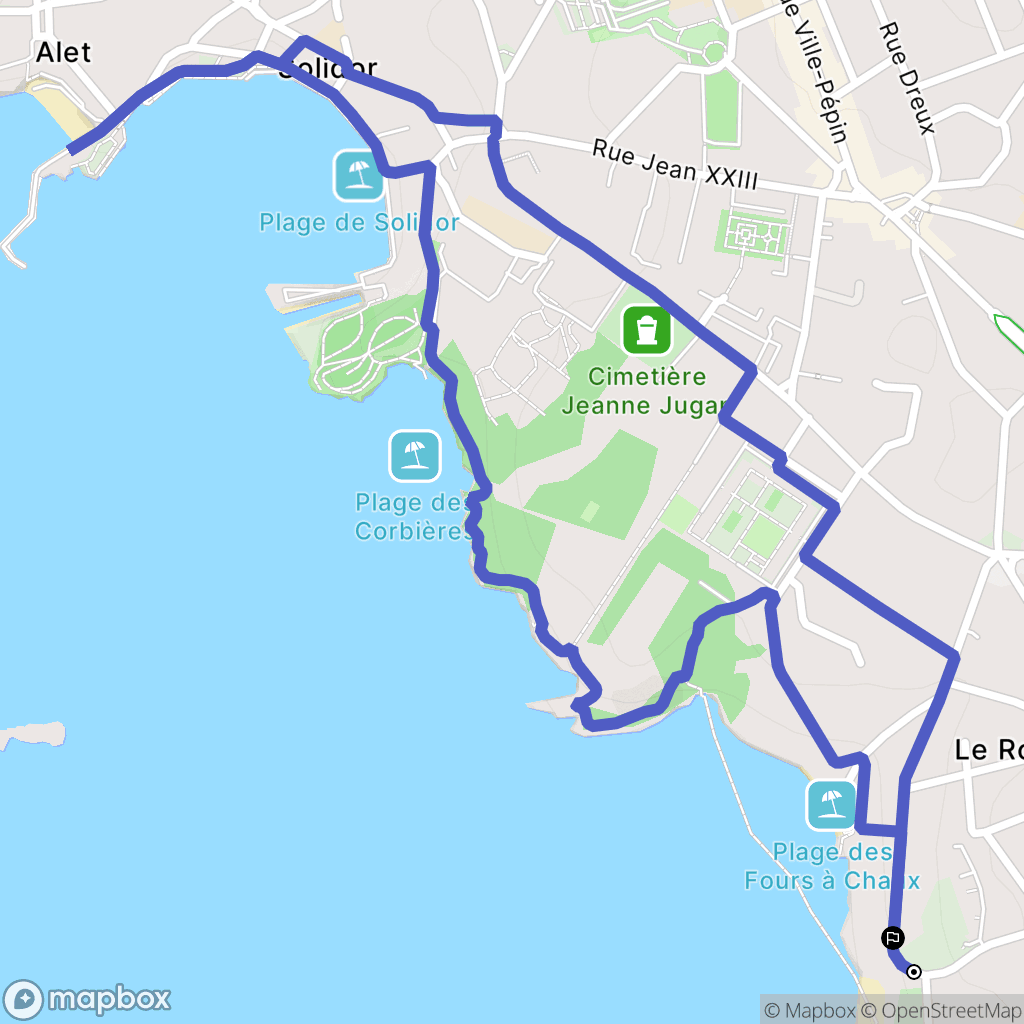 Saint-Malo : carte du parcours de randonnée - France