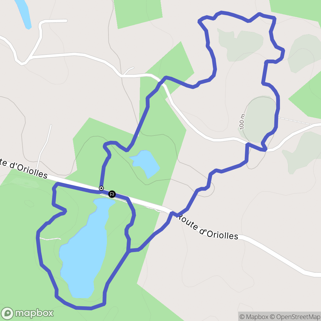 Touvérac : carte du parcours de randonnée - France