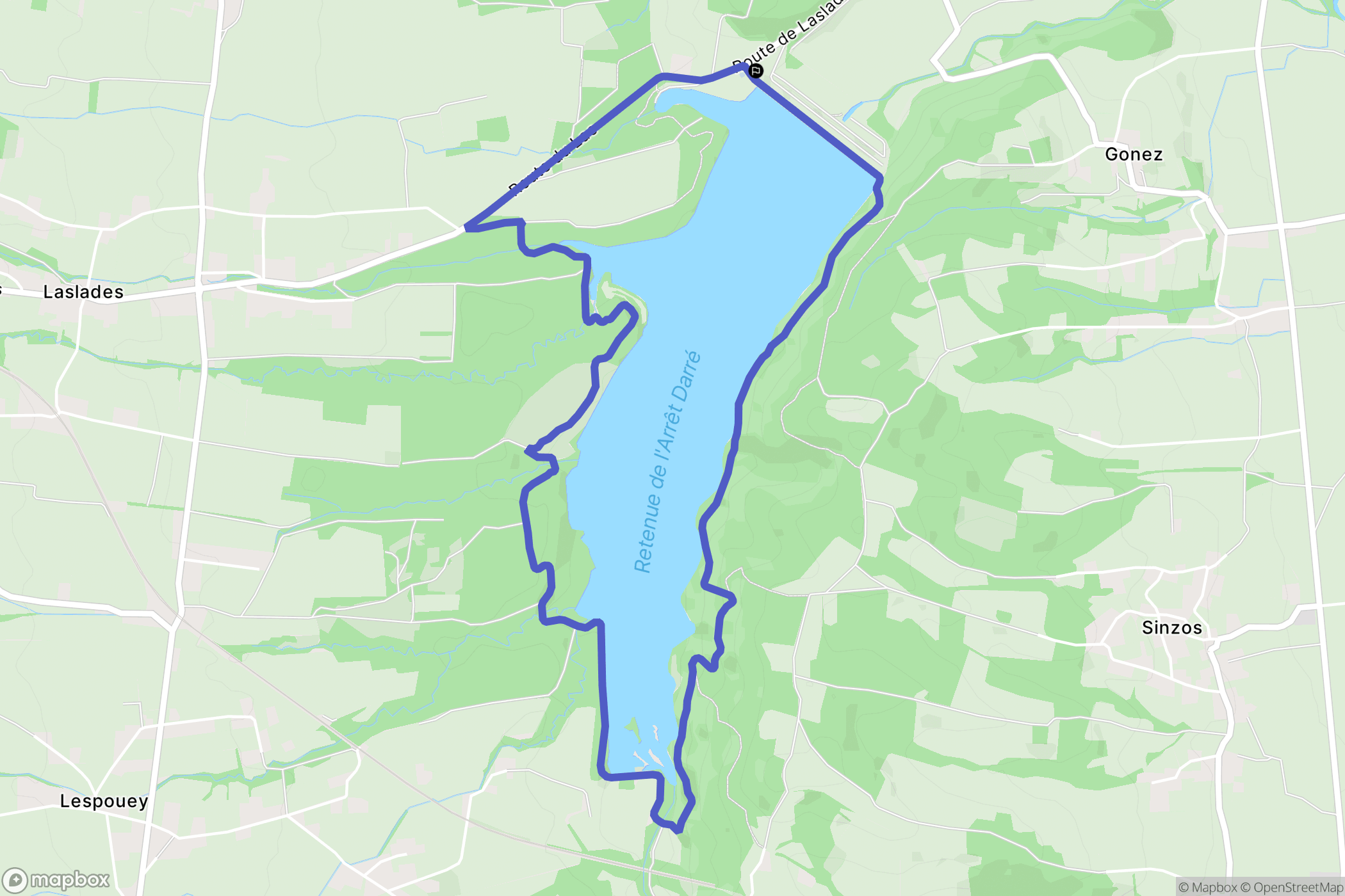 Coussan : carte du parcours de randonnée - France