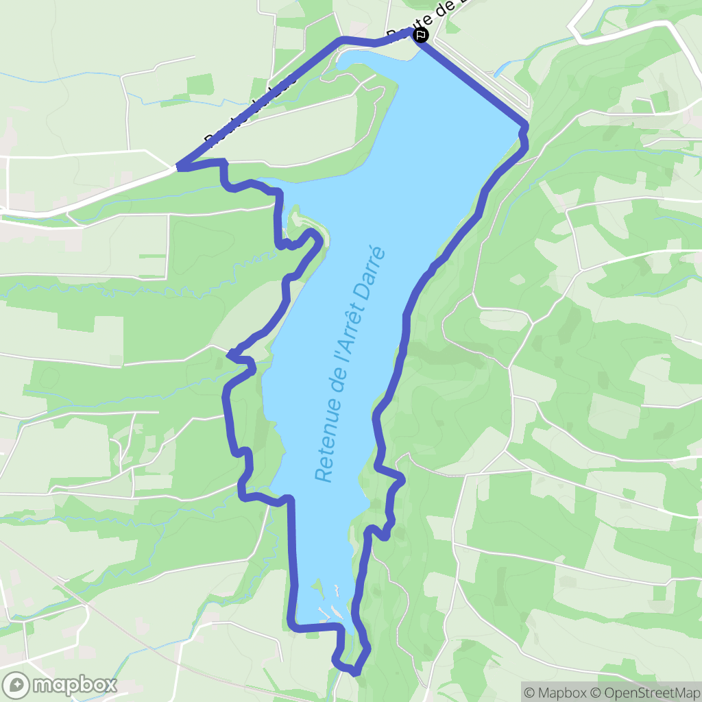 Coussan : carte du parcours de randonnée - France
