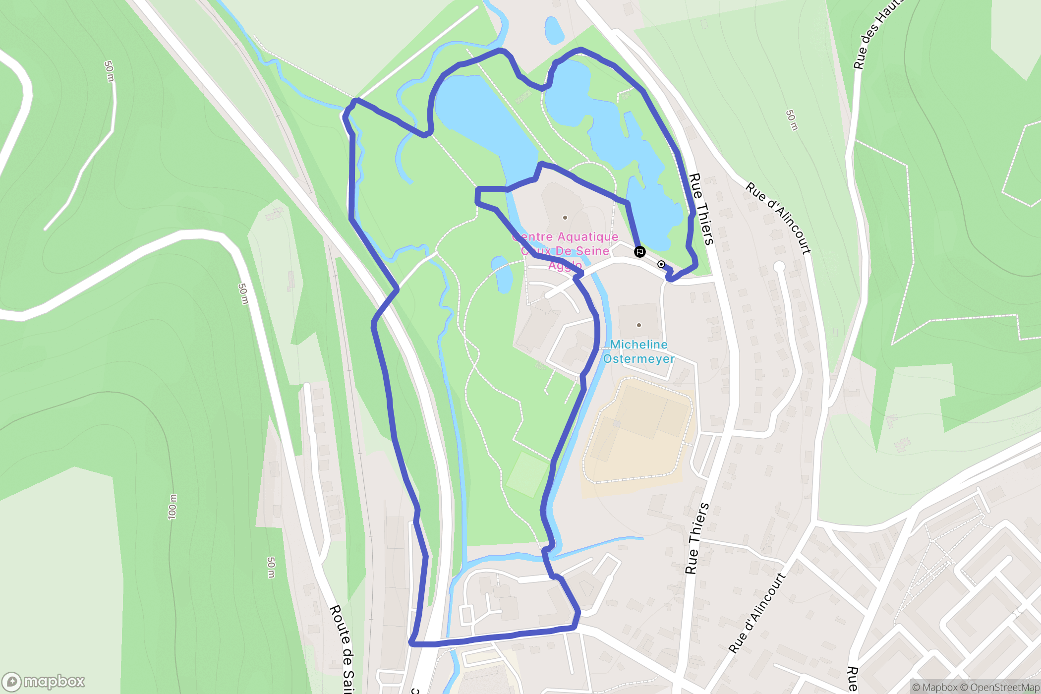 Lillebonne : carte du parcours de randonnée - France