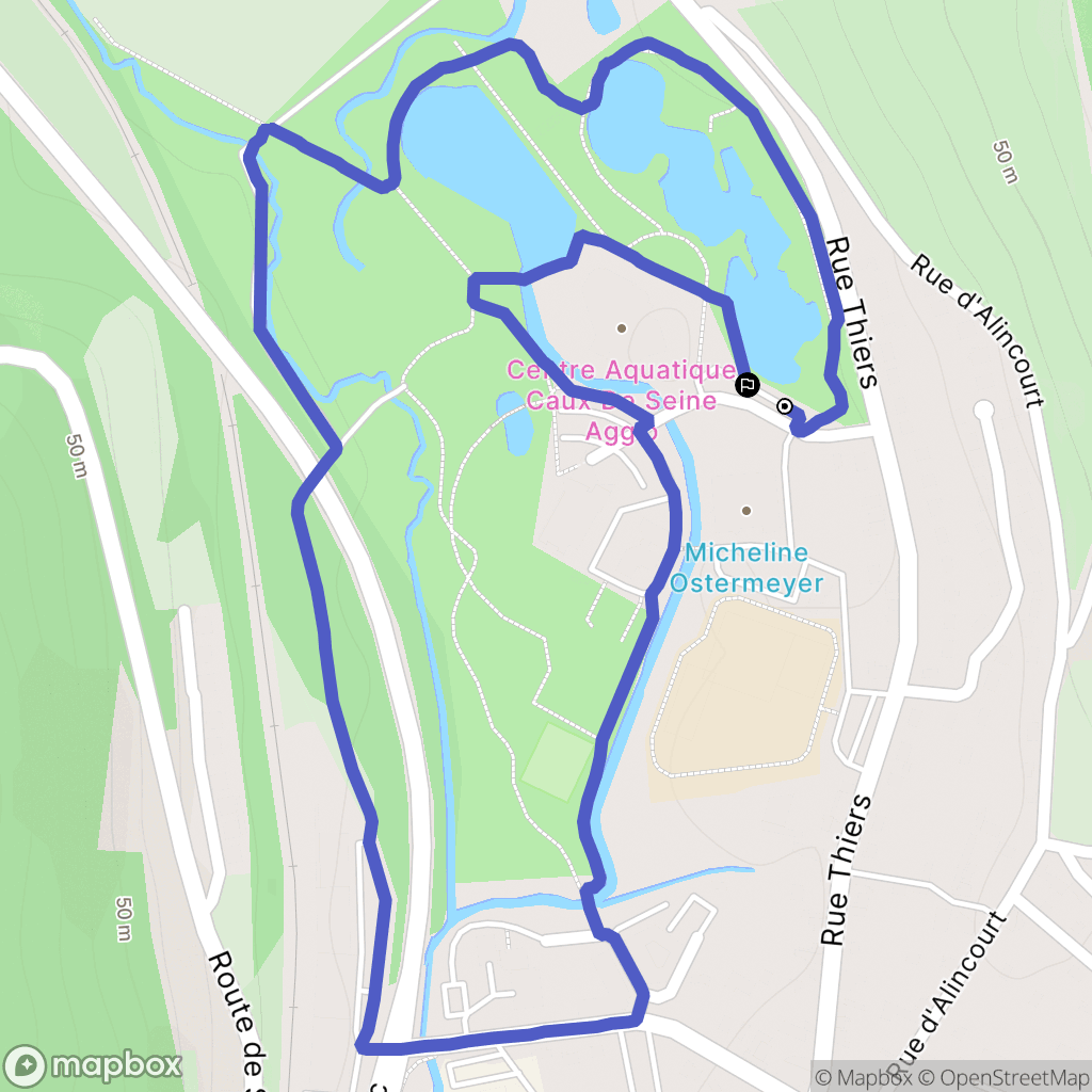 Lillebonne : carte du parcours de randonnée - France