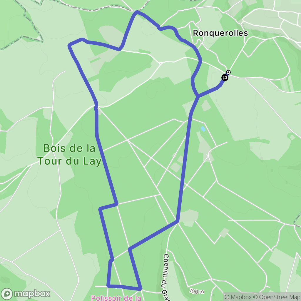 Ronquerolles : carte du parcours de randonnée - France