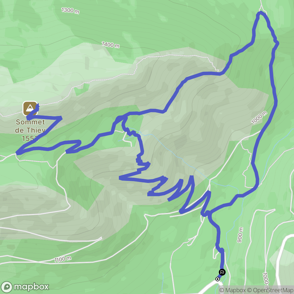 Saint-Vallier-de-Thiey : carte du parcours de randonnée - France