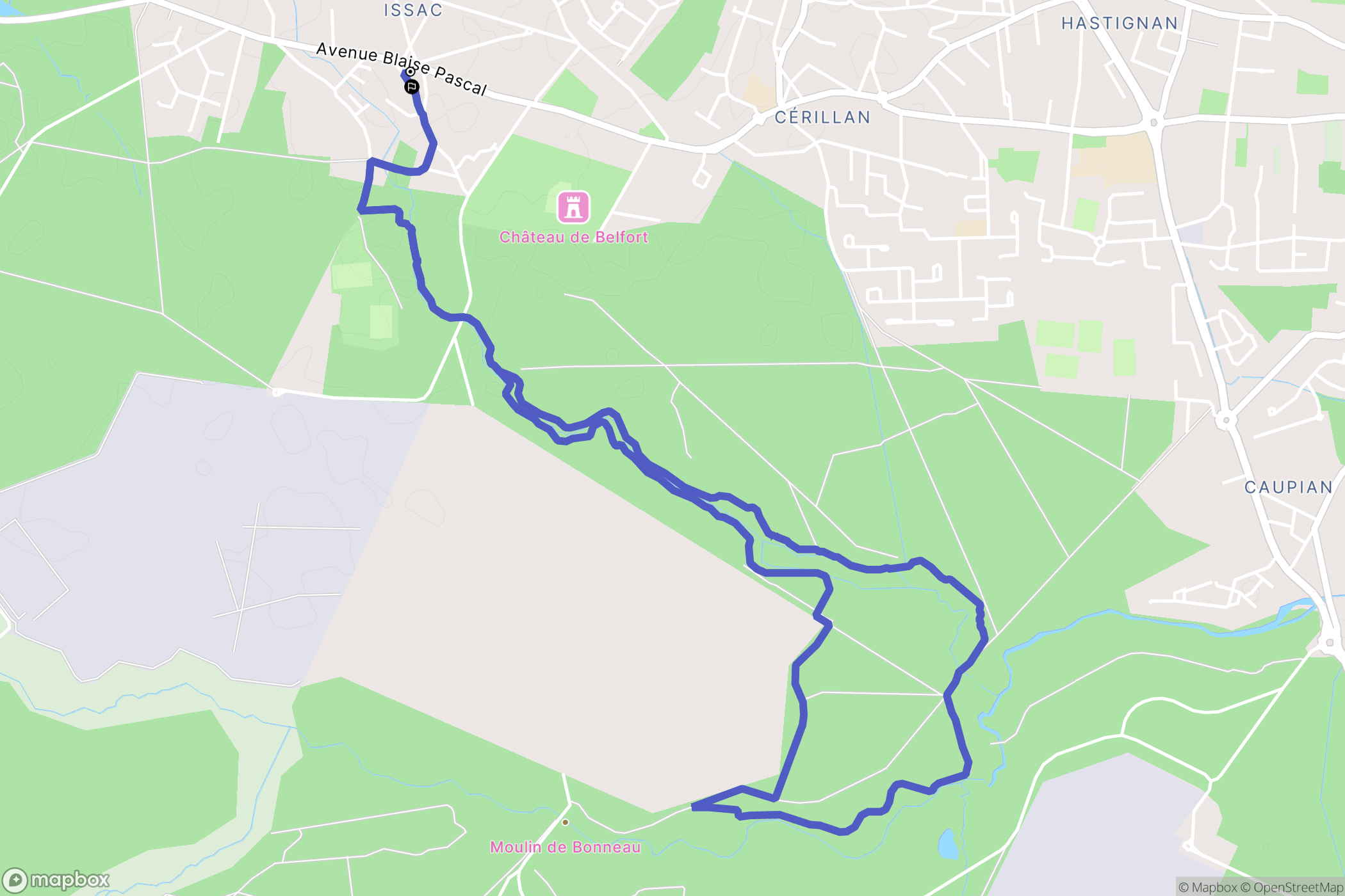 Saint-Médard-en-Jalles : carte du parcours de randonnée - France