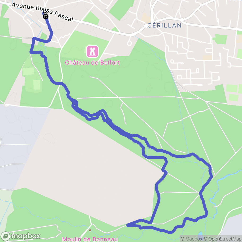Saint-Médard-en-Jalles : carte du parcours de randonnée - France
