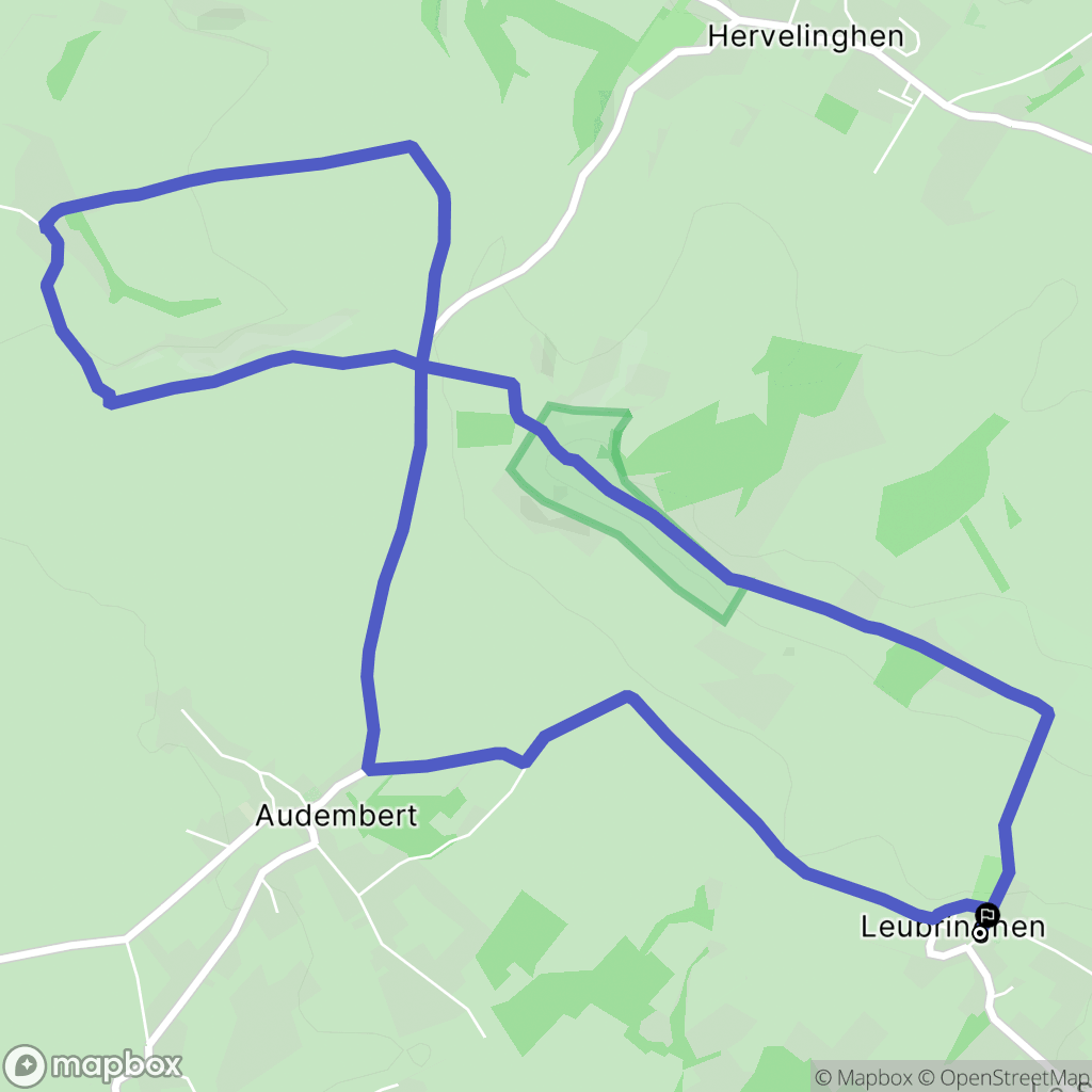 Leubringhen : carte du parcours de randonnée - France