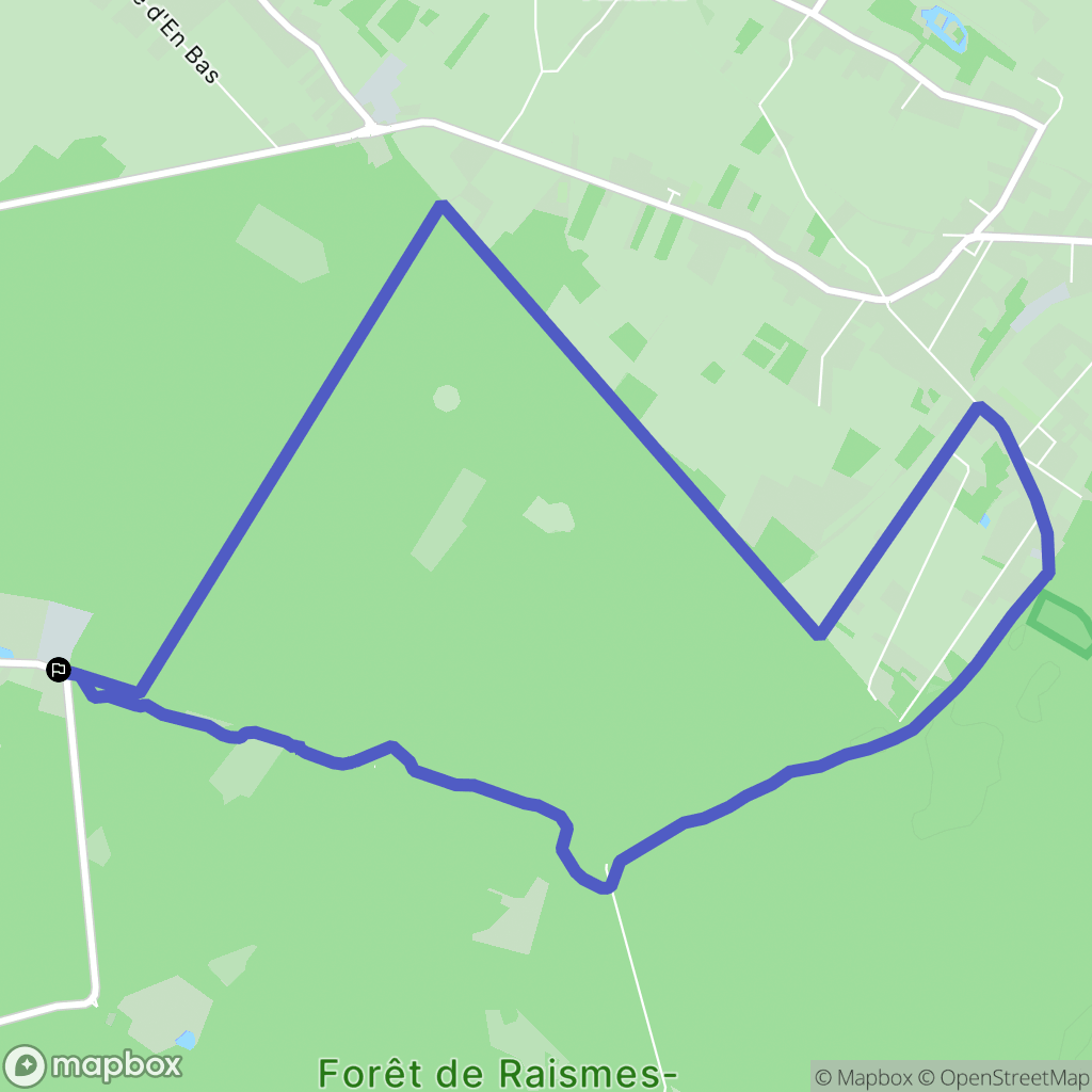 Saint-Amand-les-Eaux : carte du parcours de randonnée - France
