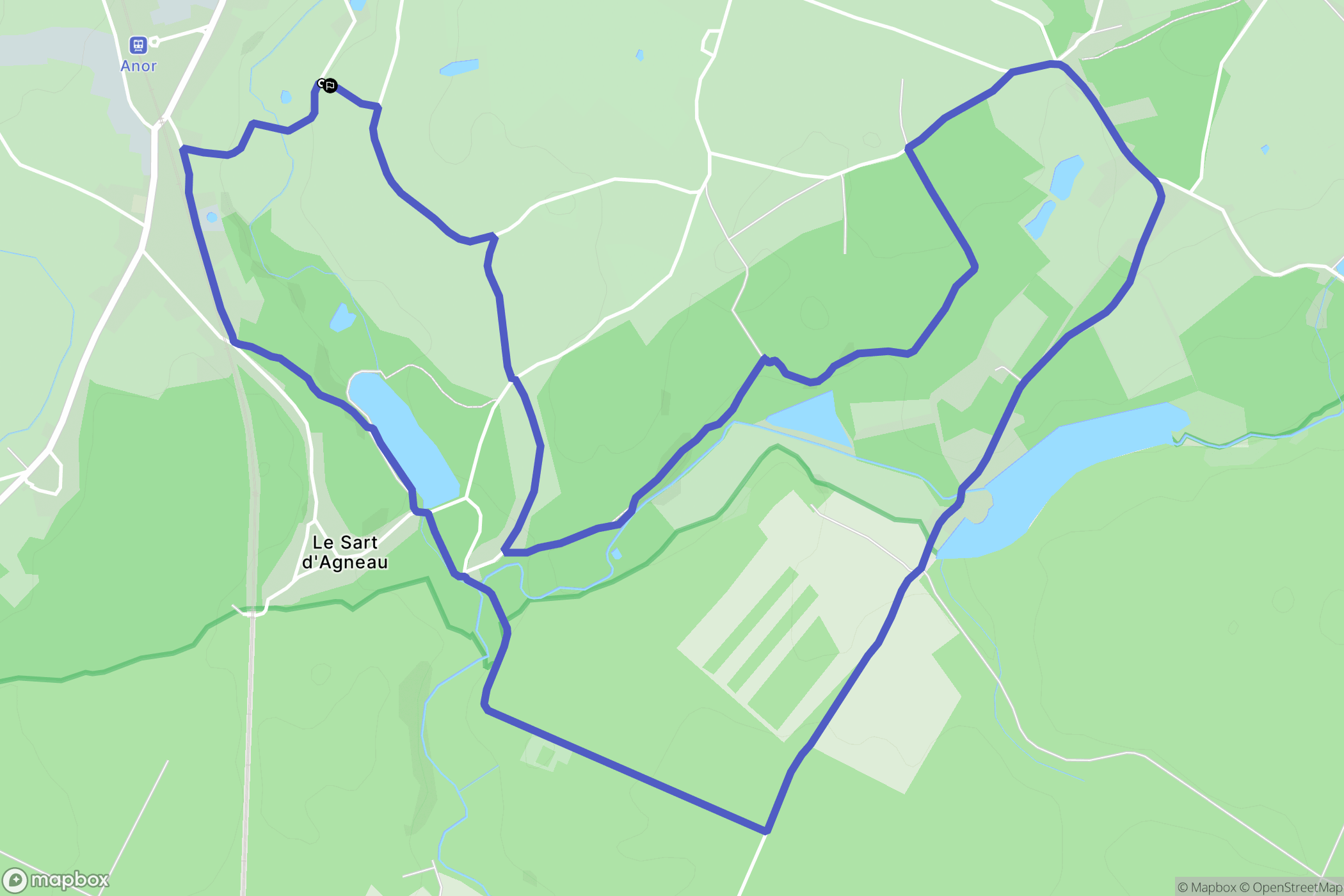 Anor : carte du parcours de randonnée - France