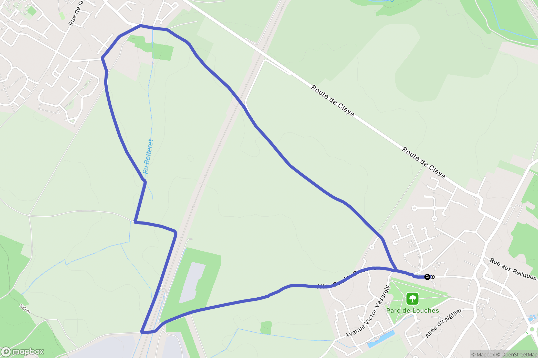Annet-sur-Marne : carte du parcours de randonnée - France