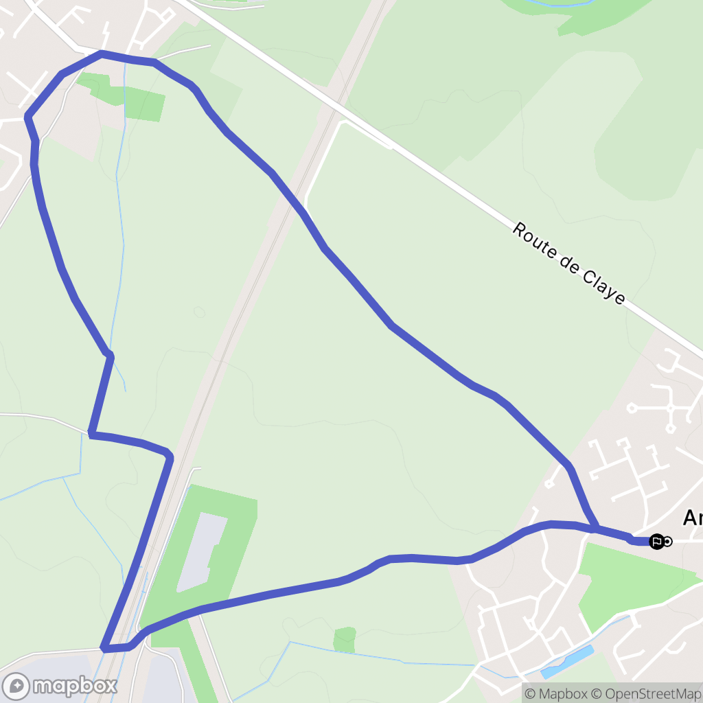 Annet-sur-Marne : carte du parcours de randonnée - France