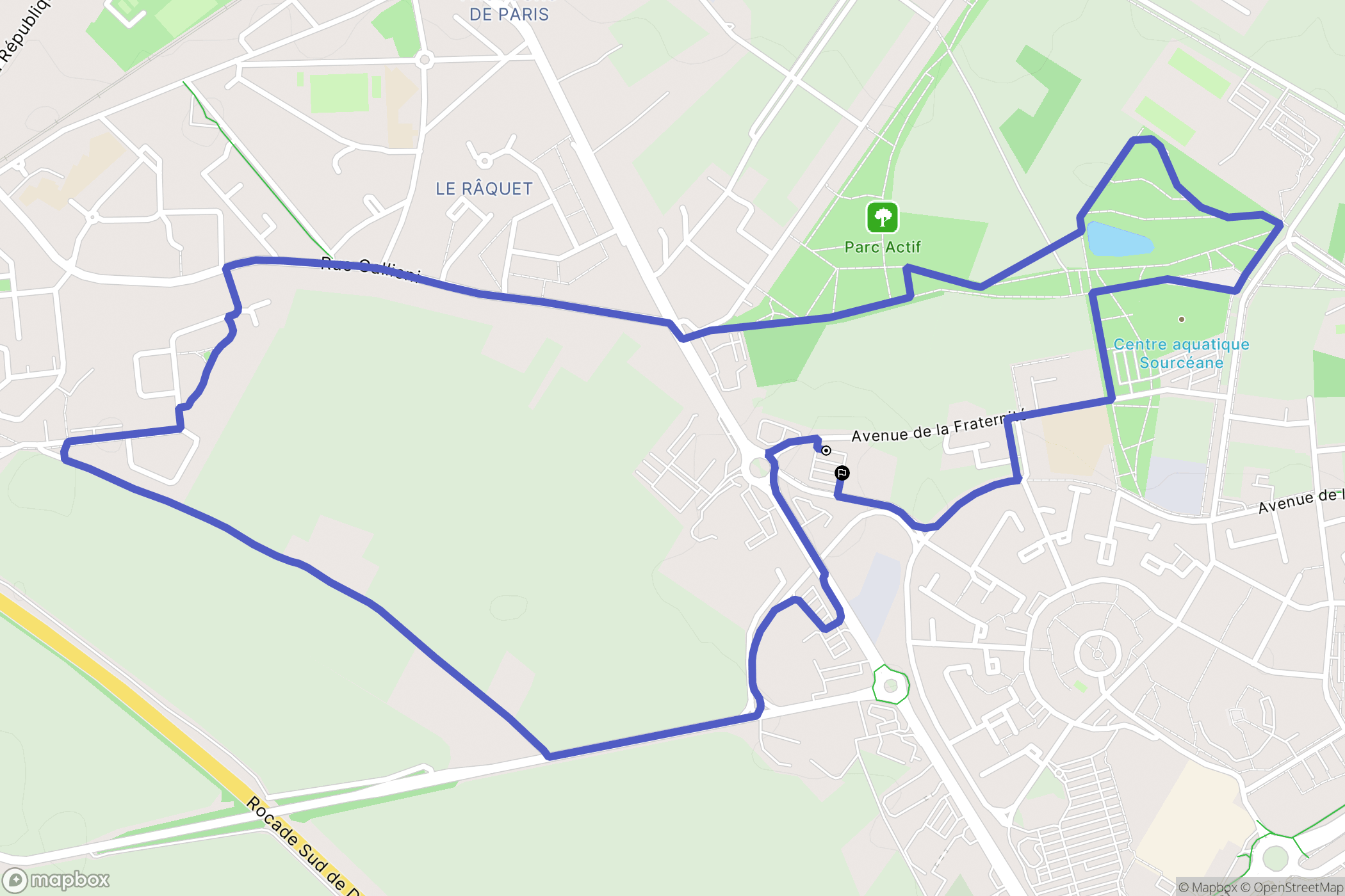 Lambres-lez-Douai : carte du parcours de randonnée - France