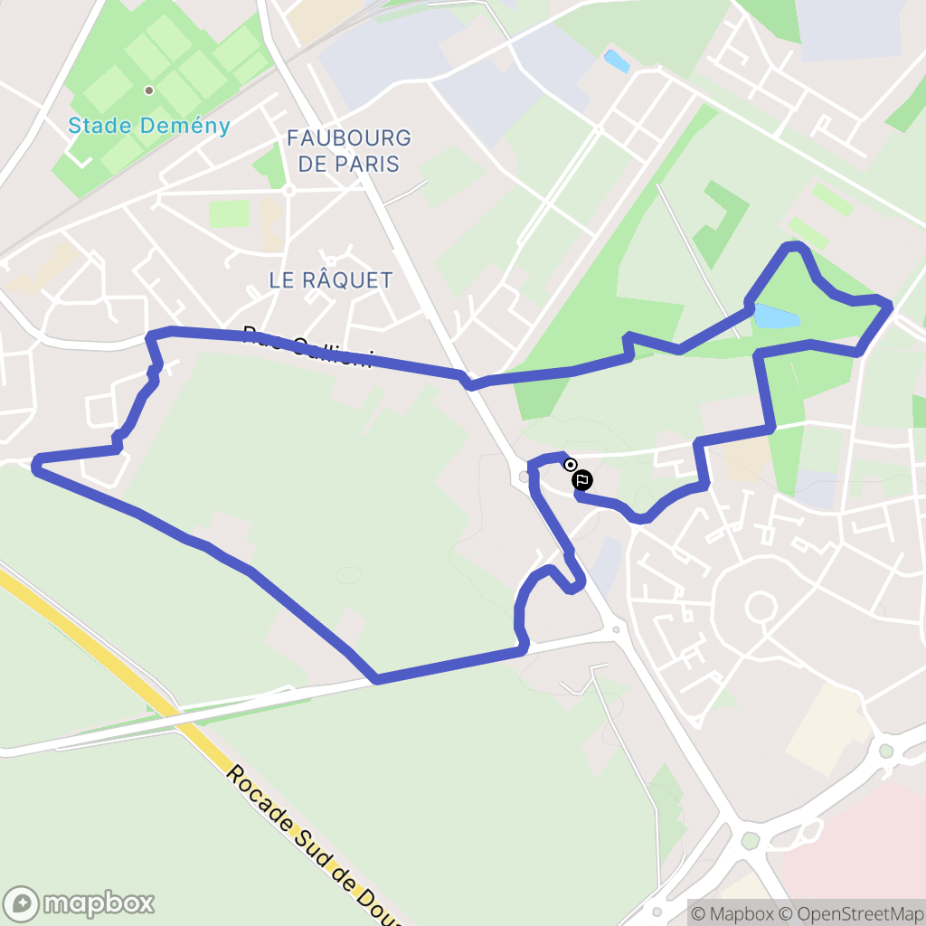 Lambres-lez-Douai : carte du parcours de randonnée - France