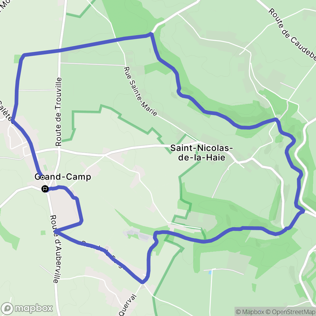 Grand-Camp : carte du parcours de randonnée - France