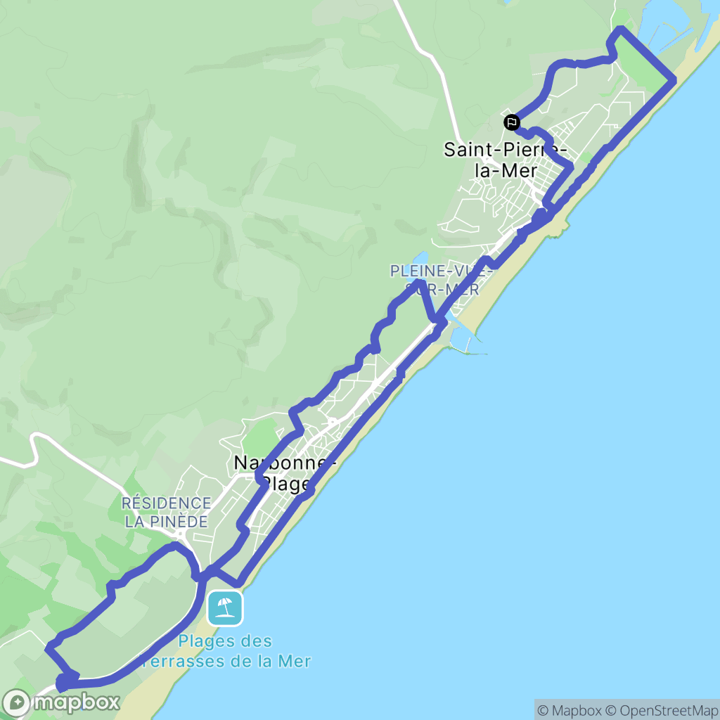 Fleury : carte du parcours de randonnée - France