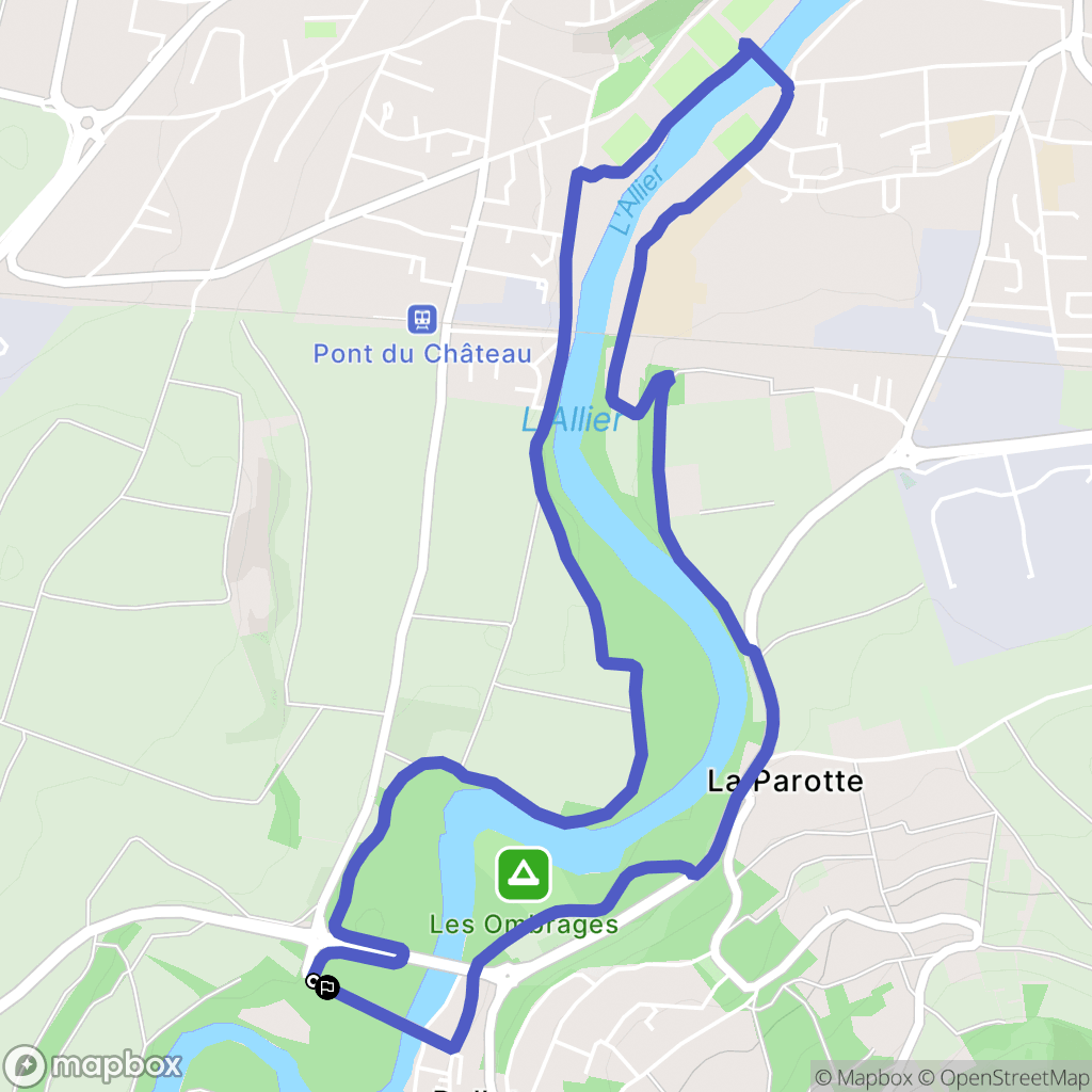Mur-sur-Allier : carte du parcours de randonnée - France