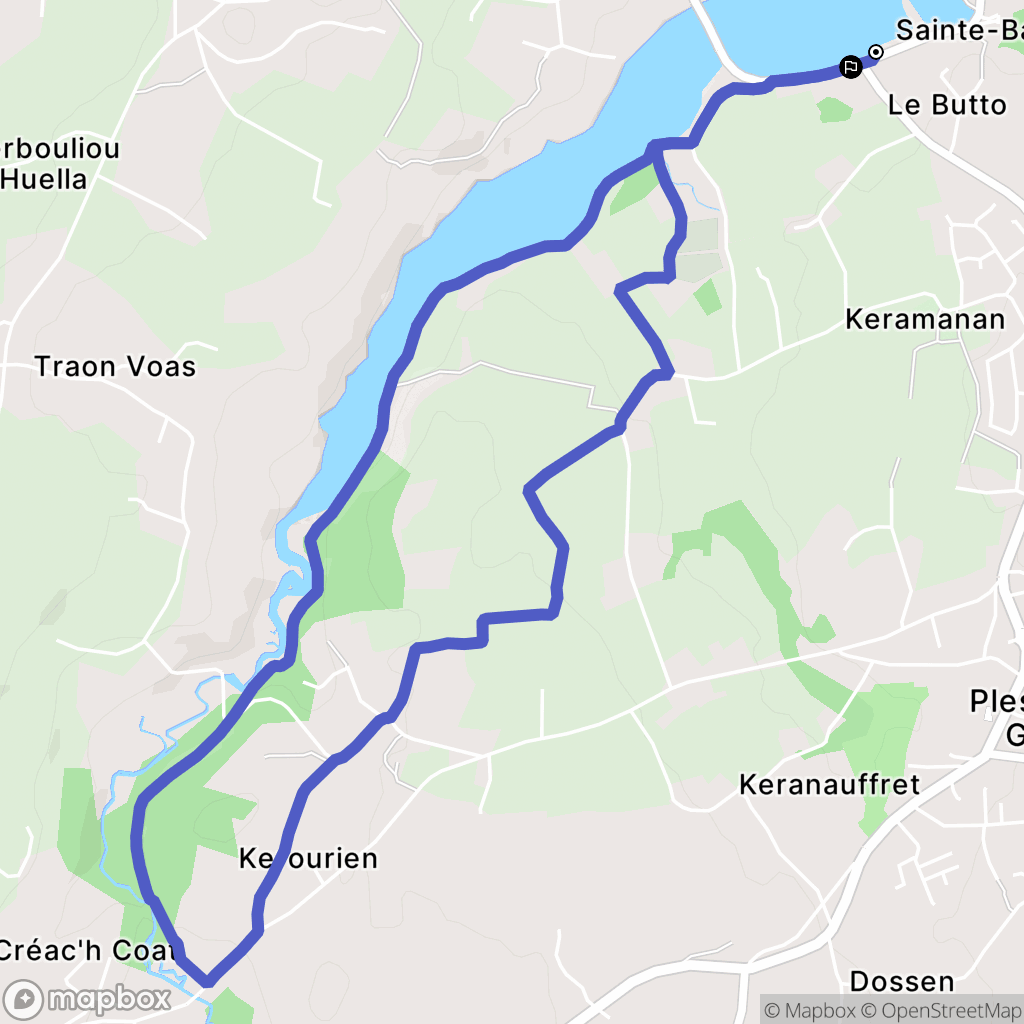 Plestin-les-Grèves : carte du parcours de randonnée - France