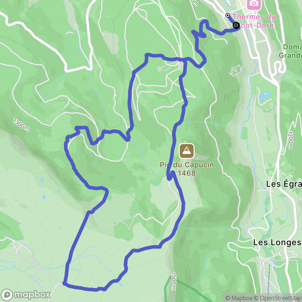 Mont-Dore : carte du parcours de randonnée - France