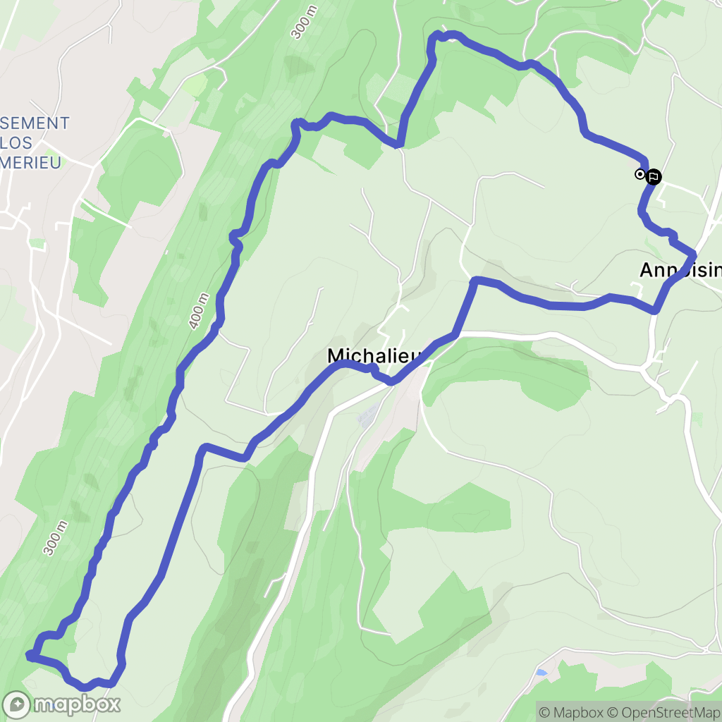 Annoisin-Chatelans : carte du parcours de randonnée - France