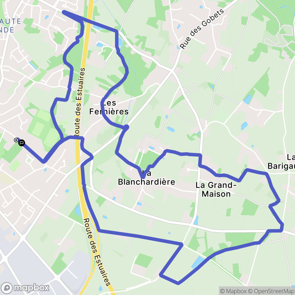 Les Sorinières : carte du parcours de randonnée - France