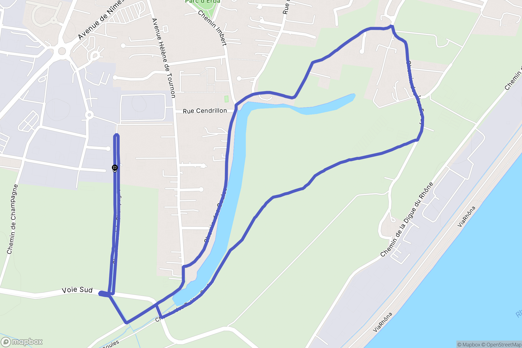 Tournon-sur-Rhône : carte du parcours de randonnée - France
