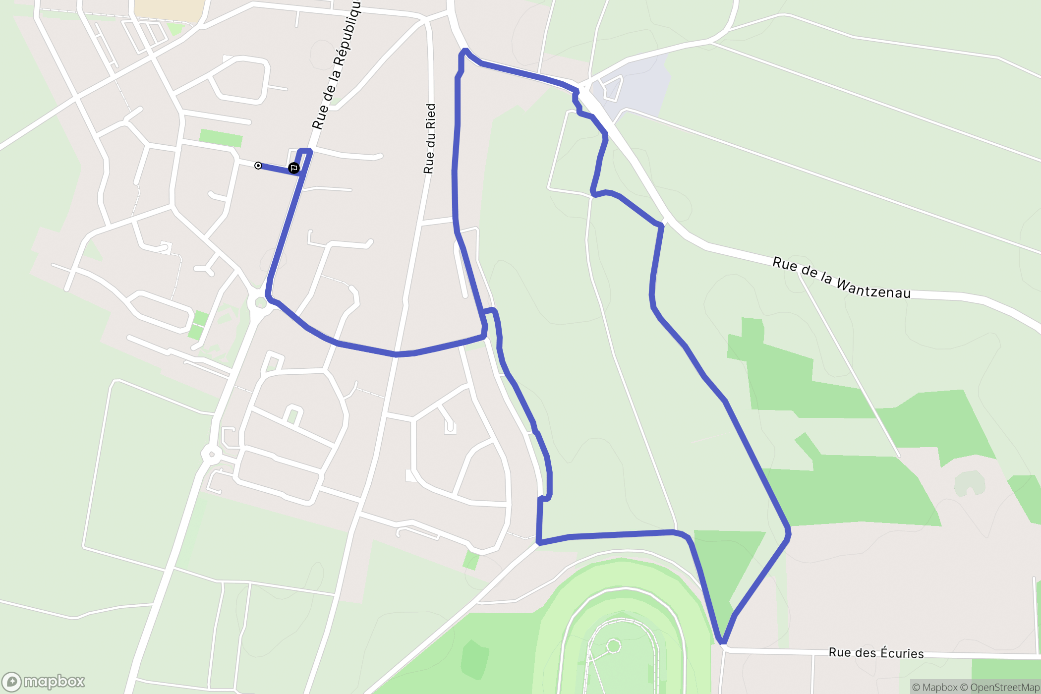 Hœrdt : carte du parcours de randonnée - France