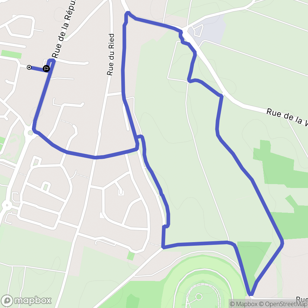 Hœrdt : carte du parcours de randonnée - France