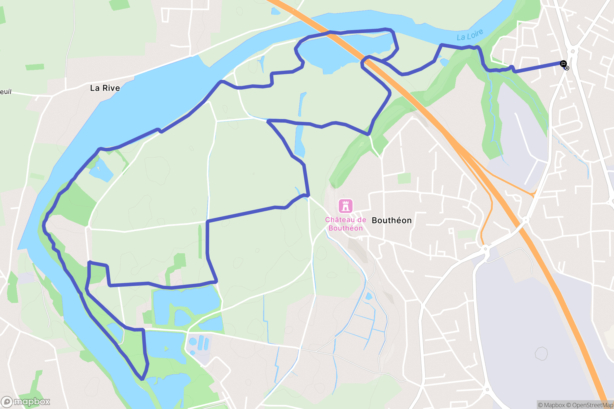 Veauche : carte du parcours de randonnée - France