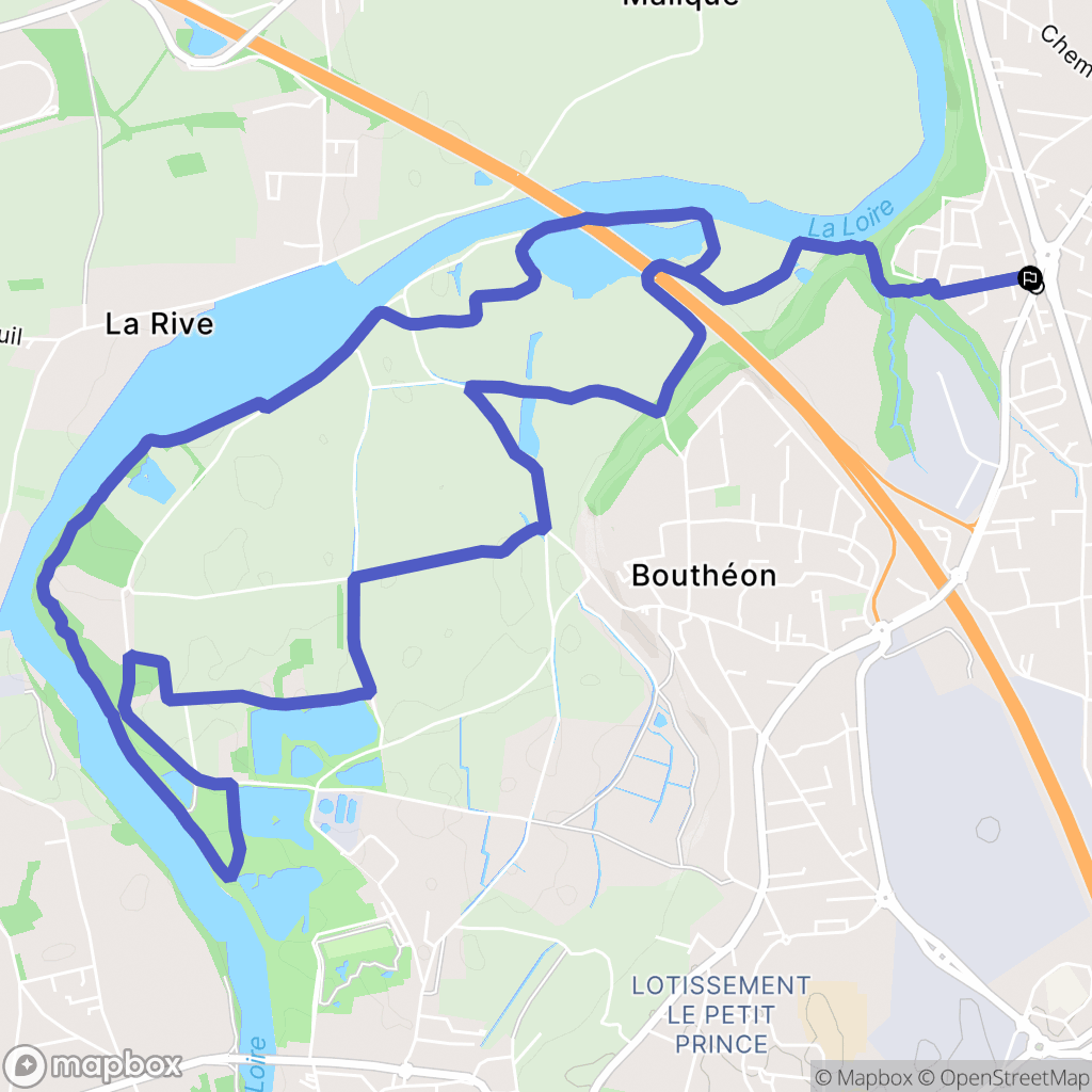 Veauche : carte du parcours de randonnée - France