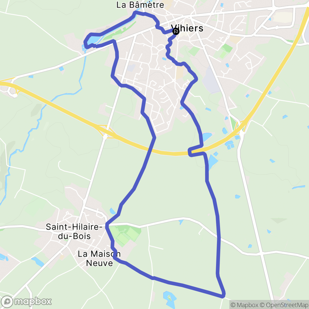 Lys-Haut-Layon : carte du parcours de randonnée - France