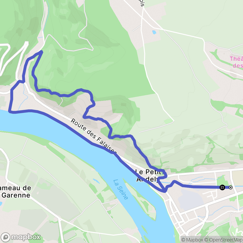 Les Andelys : carte du parcours de randonnée - France
