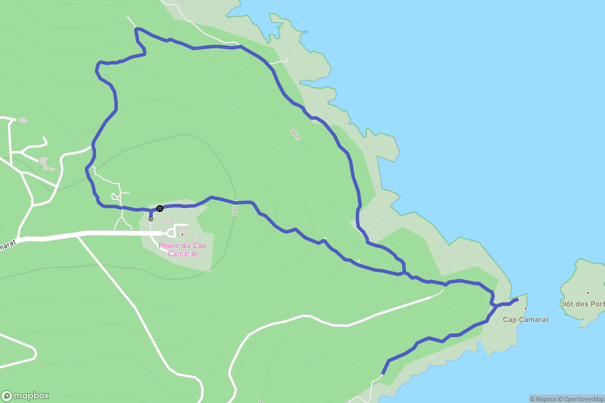 Ramatuelle : carte du parcours de randonnée - France
