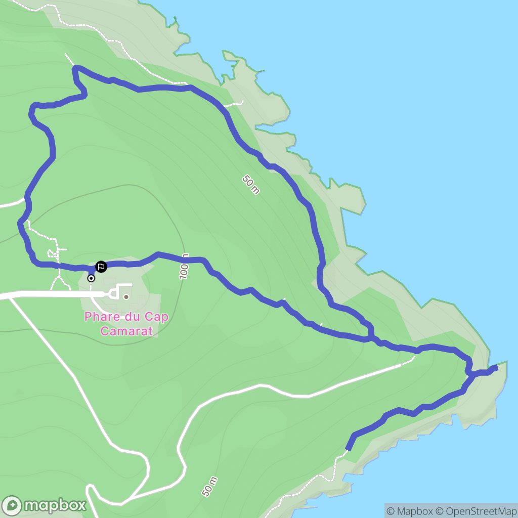 Ramatuelle : carte du parcours de randonnée - France