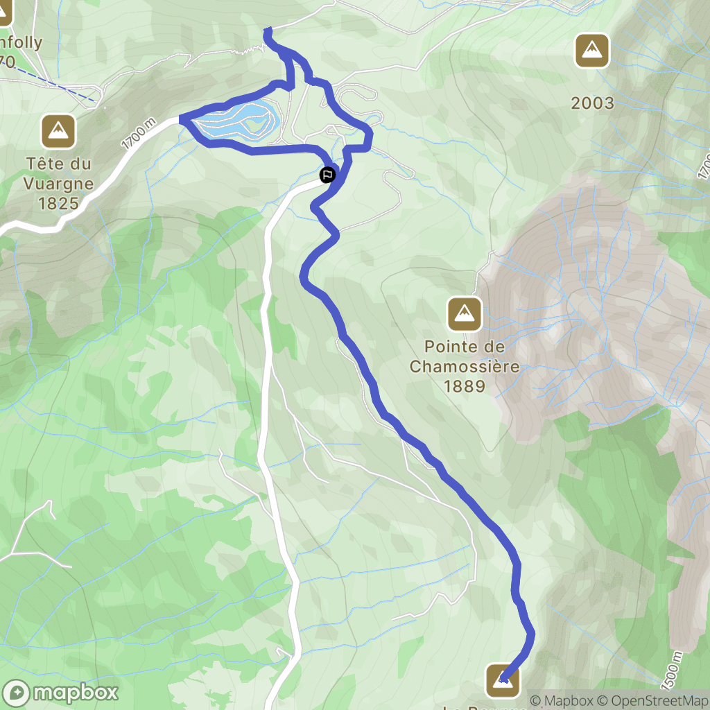 Samoëns : carte du parcours de randonnée - France