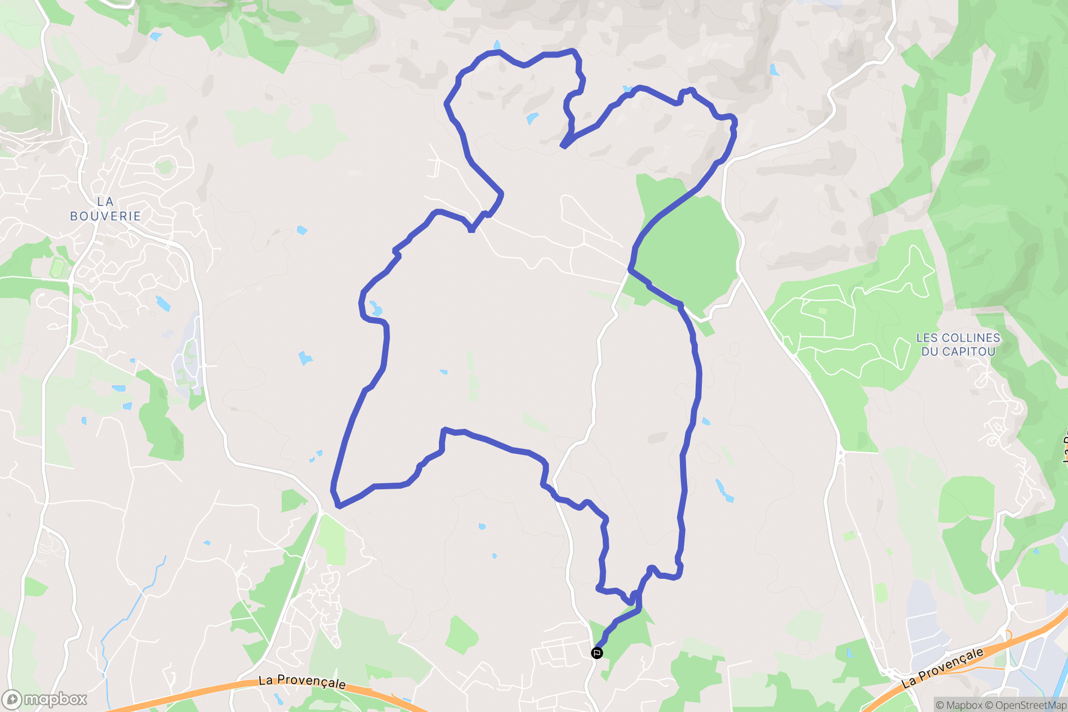 Puget-sur-Argens : carte du parcours de randonnée - France