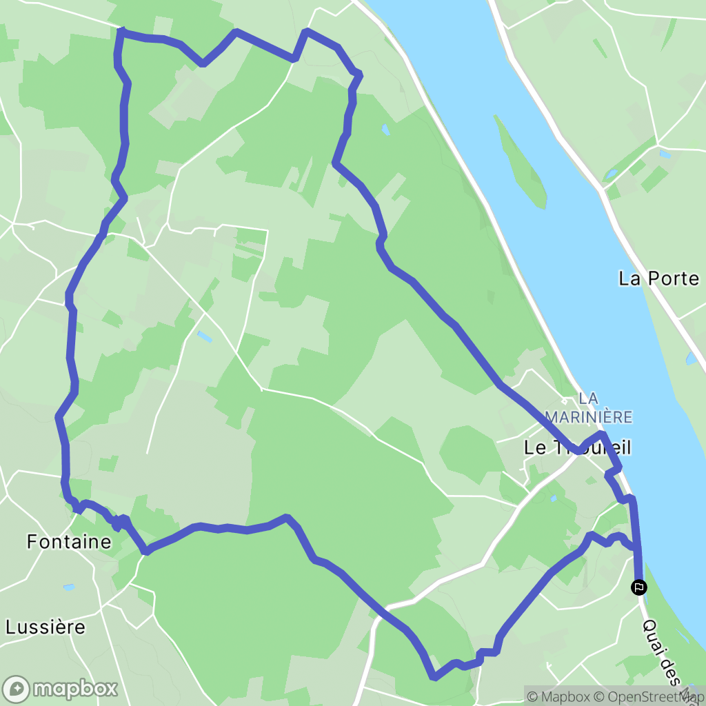 Gennes-Val-de-Loire : carte du parcours de randonnée - France