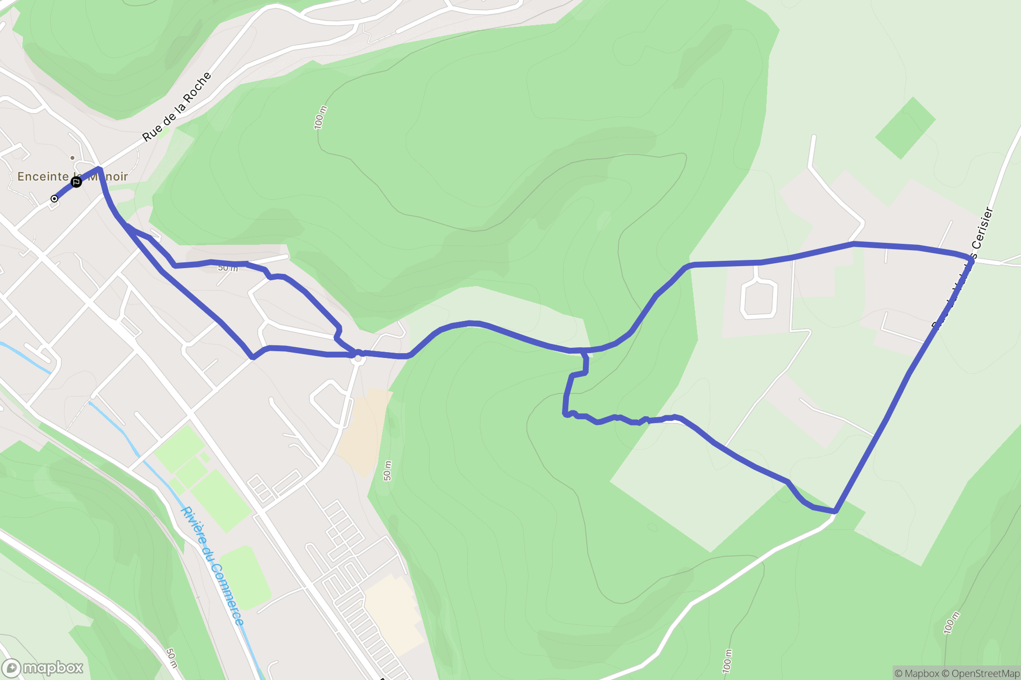 Gruchet-le-Valasse : carte du parcours de randonnée - France