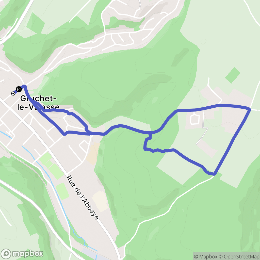 Gruchet-le-Valasse : carte du parcours de randonnée - France