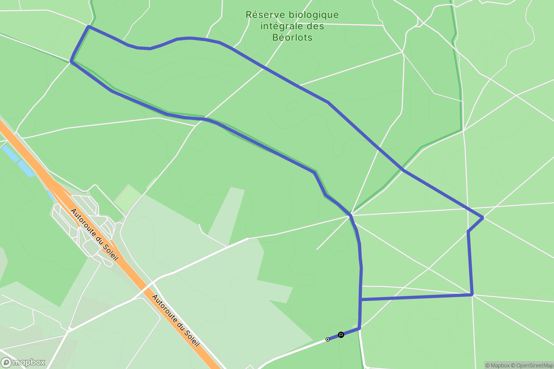Achères-la-Forêt : carte du parcours de randonnée - France