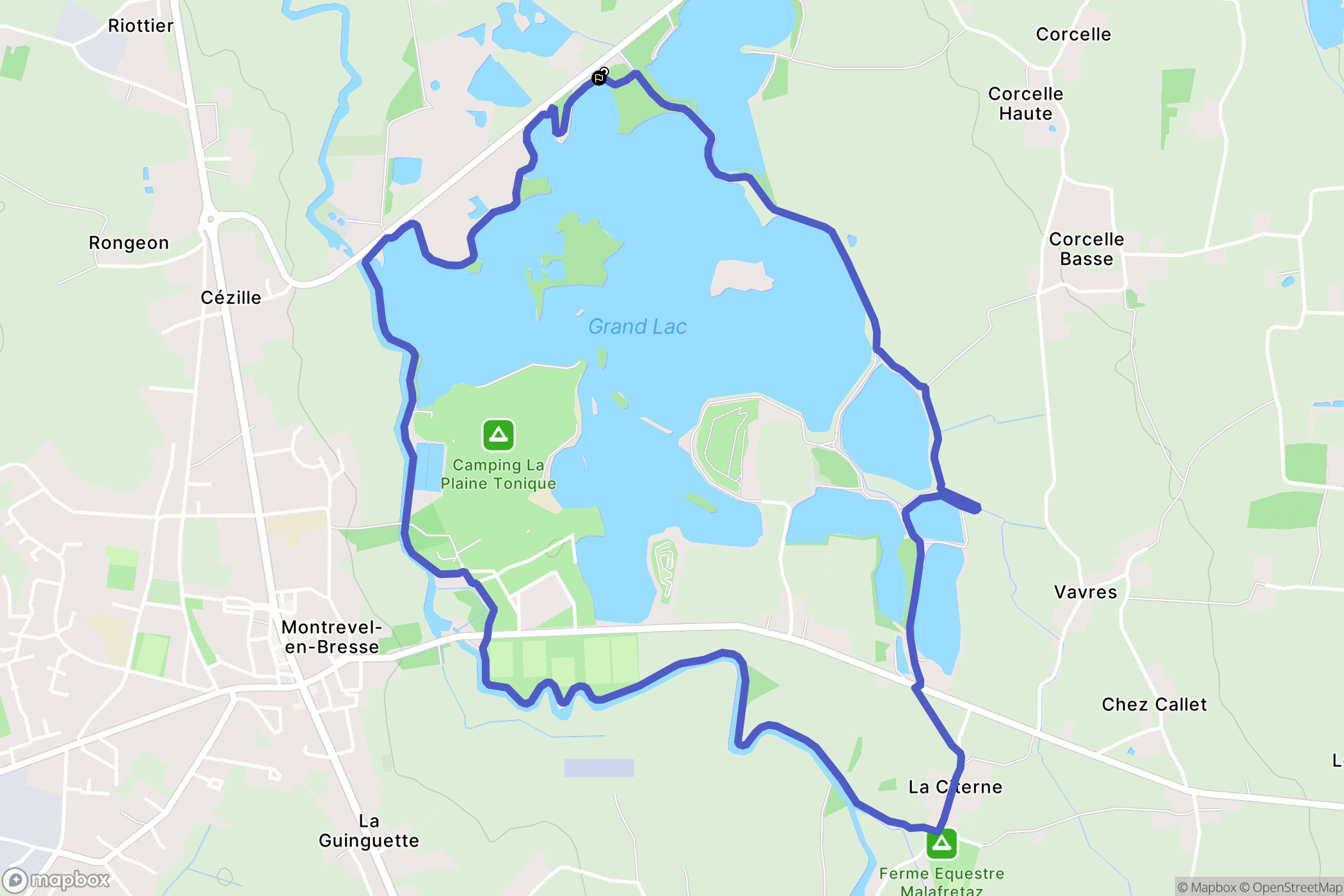 Malafretaz : carte du parcours de randonnée - France