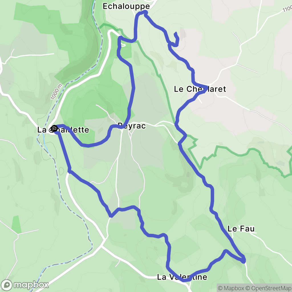 Brion : carte du parcours de randonnée - France