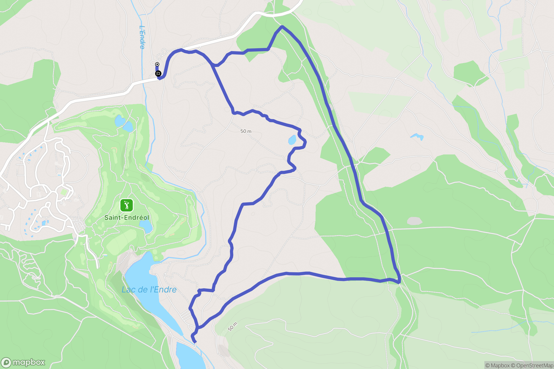 La Motte : carte du parcours de randonnée - France