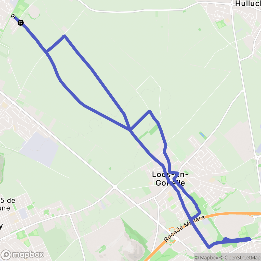 Vermelles : carte du parcours de randonnée - France