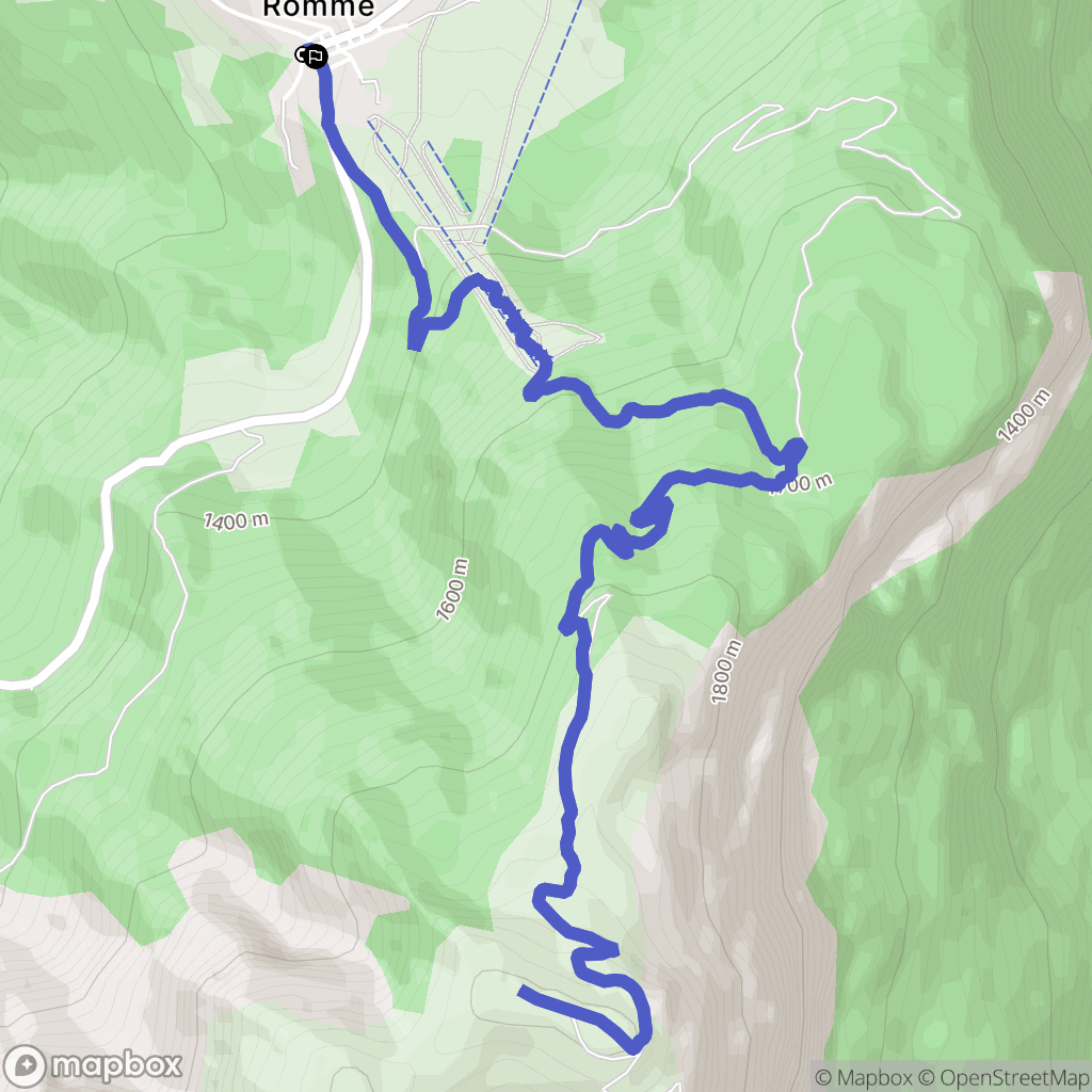 Nancy-sur-Cluses : carte du parcours de randonnée - France