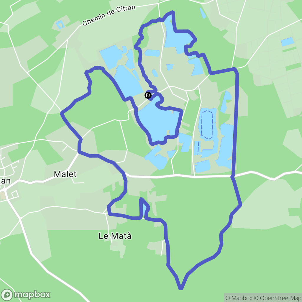 Avensan : carte du parcours de randonnée - France