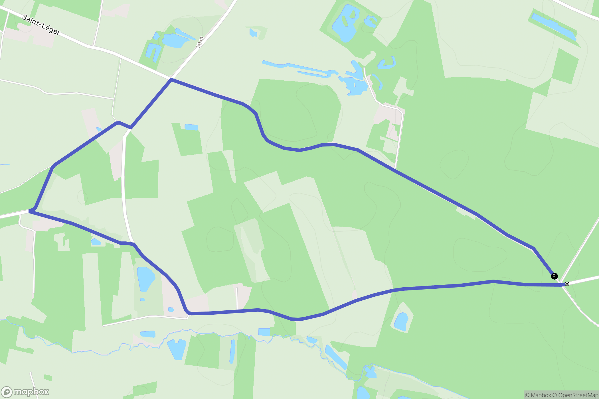 Cérans-Foulletourte : carte du parcours de randonnée - France