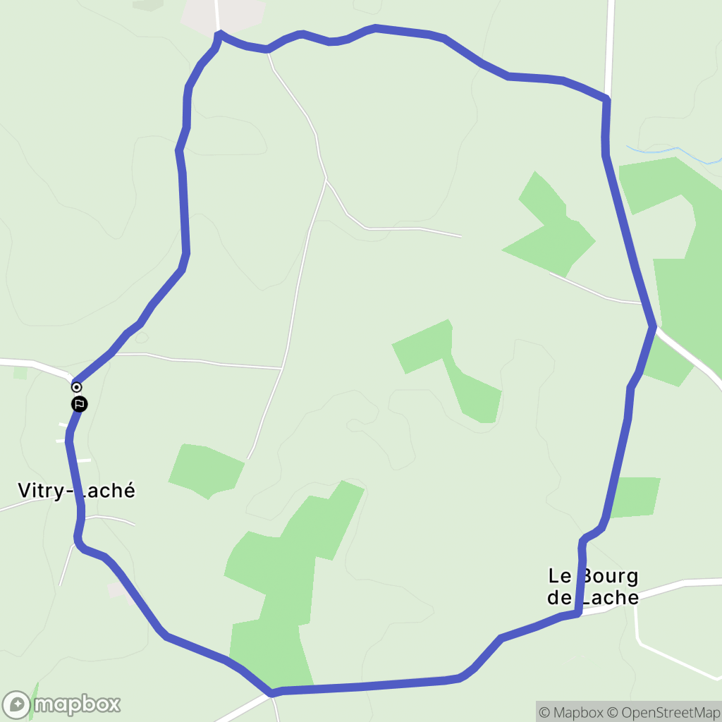 Vitry-Laché : carte du parcours de randonnée - France