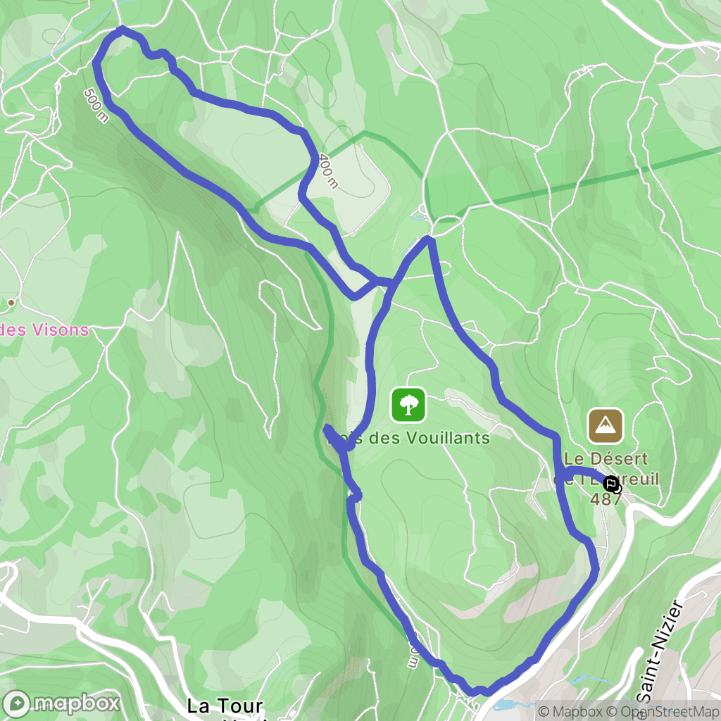 Seyssinet-Pariset : carte du parcours de randonnée - France